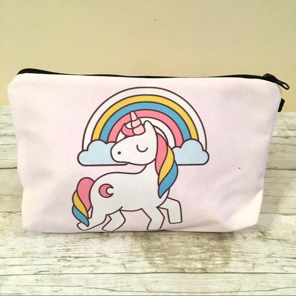 ✨4/$25✨ Unicorn 🦄 Makeup Multipurpose Bag Pouch Pink - Picture 4 of 7